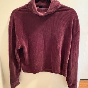 Corduroy turtleneck sweater